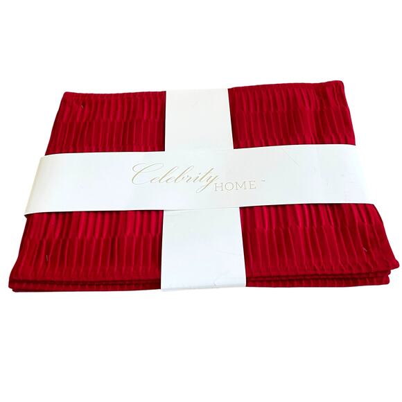 Valentines Day Red Velvet Velour Placemats 13x18 Set of 4 by Celebrity Homes New - Picture 5 of 12